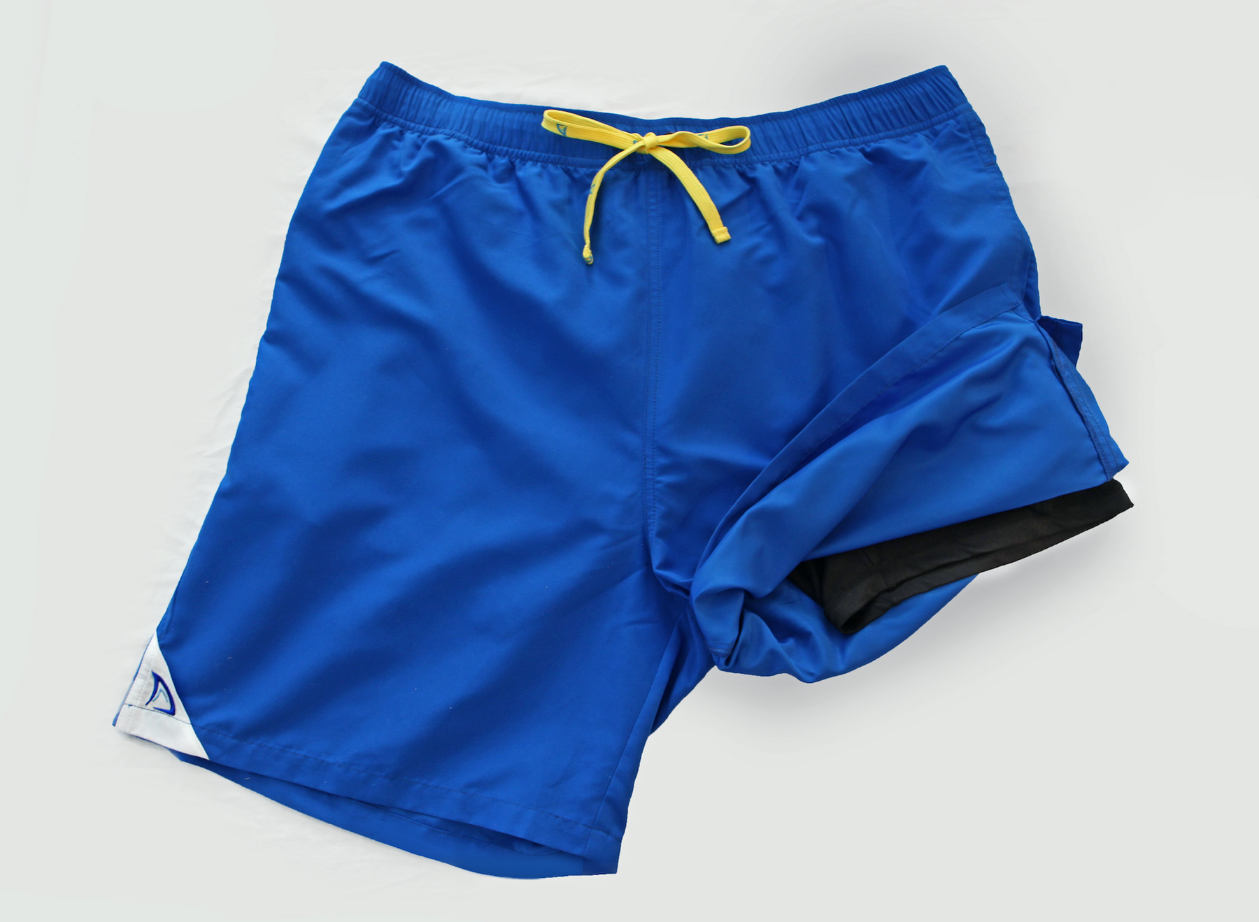 Men s Swim Trunks with Compression Liner Classic Blue DryFins
